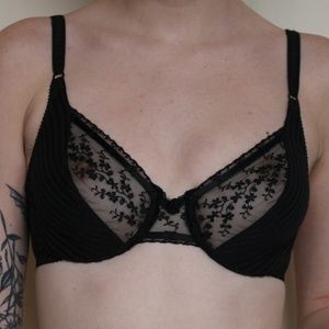 80s Valentino Black Bra